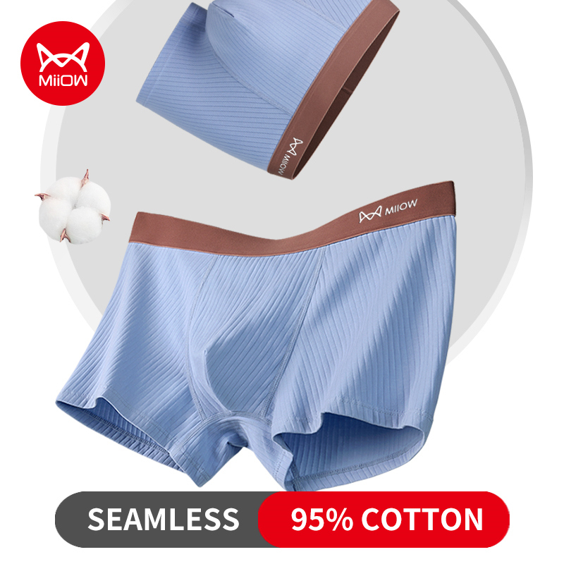 MiiOW 3 ชิ้น ชุดชั้นในชายผ้าฝ้ - Boxer Brief Pack Cotton บทวิจารณ์และราคา